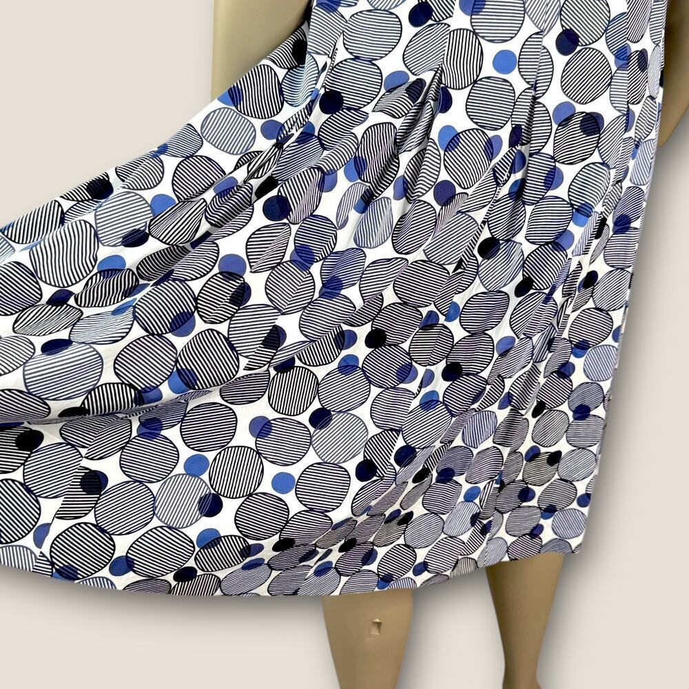 Anne Klein Sleeveless Polka Dot Pleated Fit Flare Tie Belt Sheath Dress Size 6 - Picture 12 of 16